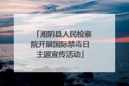 湘阴县人民检察院开展国际禁毒日主题宣传活动